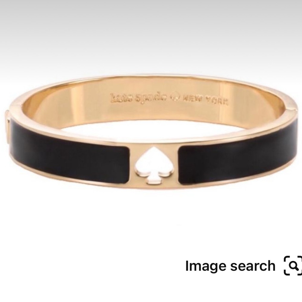 Kate Spade Black Hole Punch Logo Bracelet (Packaging NOT included)